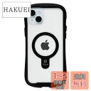 iFace Reflection Magnetic iPhone 15 Plus ケース MagSafe 対応 クリア 強化ガラス (ブラック)【アイフェイス アイフォン15plus 用 iPhone 15プラス 用 カバー マグセーフ 耐衝撃 透明 ストラップホール】