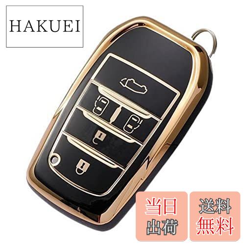 【送料無料】新型 ヴォクシー 90 系 キーケース 適合トヨタ ノア 90 系スマートキー NOAH VOXY アルファードキーホルダー (ブラック, 5ボタン)