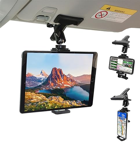 【送料無料】ZenCT 車載ホルダー クリップ式 スマホ/タブレットホルダー iPadスタンド 360度回転 サン..