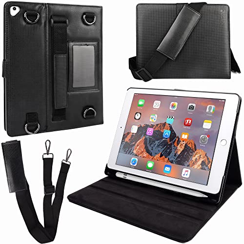 Cooper Cases MAGIC CARRY PRO II ショルダー ハンド ストラップ ケース 【 iPad 10.2 第9世代 /第8世代 / 第7世代 / Air 10.5 第3世代 / Pro 10.5 2017 】 Apple Pencil 収納 ペンホルダー スタンド カバー (ブラック)