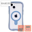iFace Reflection Magnetic iPhone 14 専用 MagSafe 対応 ケース クリア 強化ガラス (ペールブルー)【アイフェイス アイフォン14 用 iphone14 用 カバー マグセーフ 耐衝撃 透明 ストラップホール】