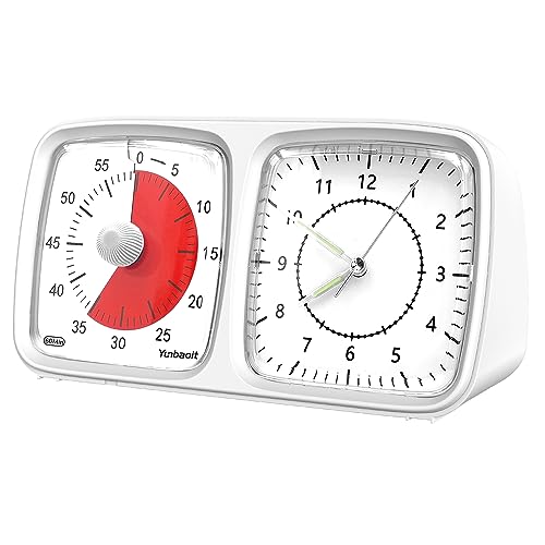 楽天HAKUEIタイマー,Yunbaoit VT05可視化時っ感時計タイマー,学習,子供,仕事効率化,知育用（ホワイト）