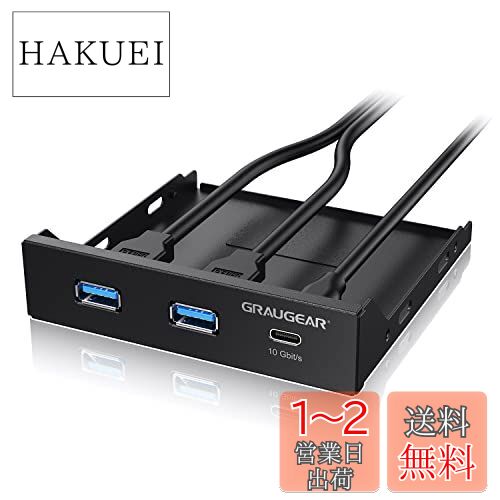 GRAUGEAR 3.5''٥б PCޥեȥѥͥ 3ݡȥϥ USB 3.2 Gen2 Type-C USB-C...