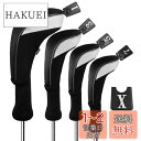Andux ゴルフクラブヘッドカバー ゴルフ ウッドドライバー ヘッドカバー 4個セット 460cc対応 MT/MG30 (ブラック)