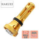 サンライク(SANLIKE)リールスタンド スピニング リール 用 リールホルダー ラインストッパー フックキーパー付き アルミ製 超軽量/耐食海釣り (ゴール...