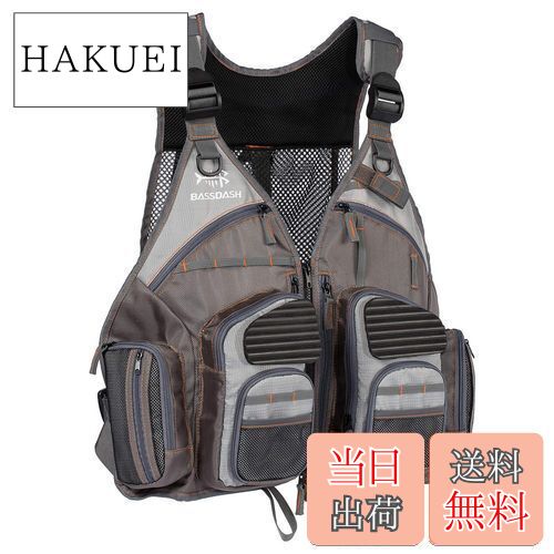 【送料無料】Bassdash(バスダッシュ) フライフィッシングベスト フィッシングベスト 渓流 釣りベスト メンズ アウトドアベスト フリーサイズ