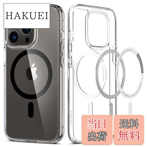 Spigen iPhone13Proケース MagSafe マグネット搭載 2重構造 米軍MIL規格取得 耐衝撃 すり傷防止 マグセーフ 適用カバー 黄ばみ無し ワイヤレス充電対応 ウルトラ・ハイブリッド マグ ACS03268 (ブラック)