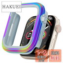 【Miimall】Apple watch series6/SE/5/4対応 44mm ベゼル iwatch series 6 ケース 44mm 軽量 衝撃吸収 アルミ合金&TPU 【二重構造】 装着充電可能 アップルウォッチ series 5 ケース 保護カバー 44mm(カラフル)(2)