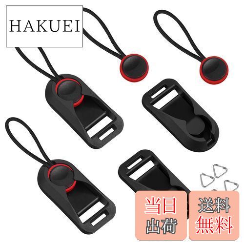 【送料無料】Cobby アンカーリンクス ストラップアダプター 三角リング付 カメラ・双眼鏡に汎用 黒+赤 ..