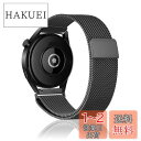 SeGinn Galaxy Watch 6 Classic 43mm 47mm/Galaxy Watch 6 40mm 44mm 対応 バンド 20MM 磁気 バックル付き ベルト サイズ調節可能 ステンレス製交換バンド コンパチブル バンド Amazfit Active/Garmin Venu 2 Plus/GarminMove Sport(ブラック)(2)