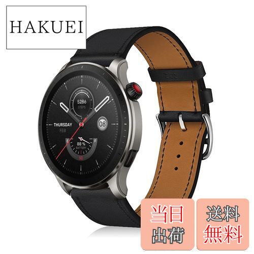 【送料無料】[SeGinn] レザーバンド Xiaomi Watch S3/Xiaomi Watch 2/Garmin Venu 3 対応 バンド 革 交換バンド 22MM 高級 ビジネス ベルト コンパチブル ASUS VivoWatch 5/Huawei Watch GT4 46mm/HUAWEI WATCH Ultimate/Huawei Watch Buds/Amazfit Bip 5 バンド（黒）