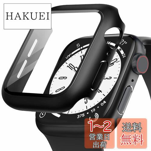 POLINK for Apple Watch用 ケース Series 9/8/7/6/5/4/SE2/SE 40mm PC素材 強化ガラス アップルウォッチ 保護用カバー 超薄型 高耐久 耐衝撃 高透過率 指紋防止 for Apple Watch用 カバー 全面保護 ブラック POLINK for Apple Watch用 ケース Series 9/8/7/6/5/4/SE2/SE 40mm PC素材 強化ガラス アップルウォッチ 保護用カバー 超薄型 高耐久 耐衝撃 高透過率 指紋防止 for Apple Watch用 カバー 全面保護 ブラック