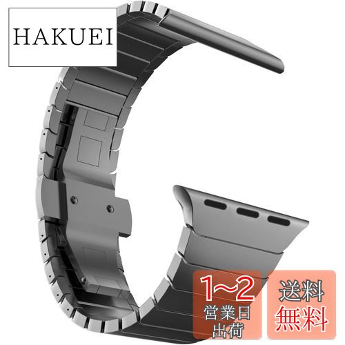 MaKTechステンレススチール金属のリンクブレスレットバンドに対応しますと互換性があるApple Watch Series 9/Ultra 2/SE/8/7/2023 (45mm/44mm/49mm,スペースグレー)