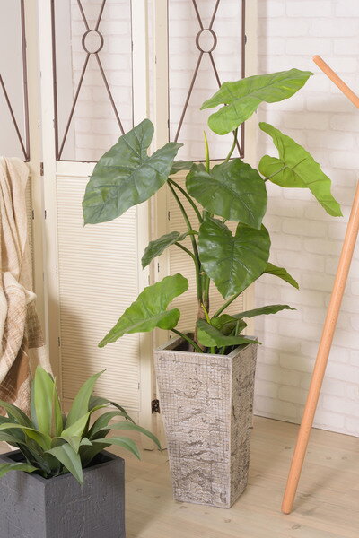 フェイクグリーン クワズイモ GRN-16 約W57×D57×H117 フェイクグリーン 観葉植物 人工観葉植物 葉 造花 インテリア 癒し グリーン リーフ おしゃれ ガーデン 室内 飾り 東谷 AZUMAYA【代引不可】