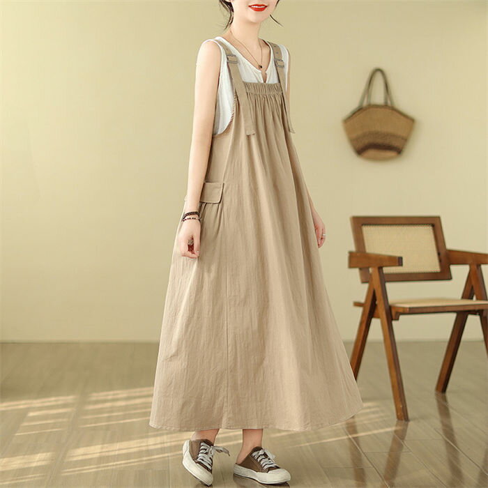 ジャンパースカート サロペット スカート キャミソールワンピース レディース 無地 夏 ワンピース キャミワンピース オールインワン 大人 可愛い ジャンスカ サロペットスカート マキシワンピース キャミワンピ ゆったり 着痩せ 体型カバー 春 秋 20代 30代 40代 50代