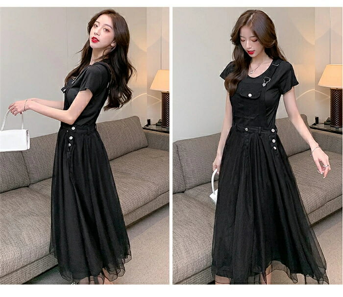 ジャンパースカート サロペットスカート レディース 春 夏 秋 キャミワンピース 重ね着 切り替え チュールワンピース デニム ゆったり キャミワンピ チュール ロングワンピース ワンピース ジャンパー サロペット スカート 無地 大きいサイズ 着痩せ 体型カバー 30代