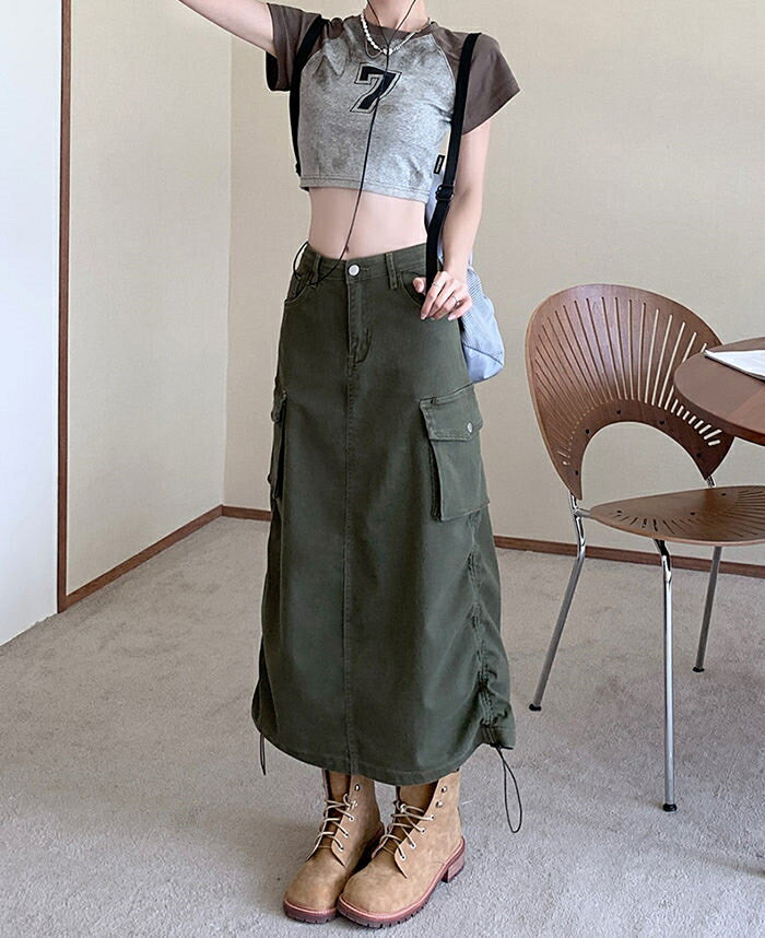 デニム スカート ロングスカート レディース 春 ボトムス カーゴスカート デニムスカート Aライン ロング丈 マキシ丈 春服 森ガール マキシスカート aライン 体型カバー 着痩せ 通勤 無地 おしゃれ シンプル カジュアル 大人 ゆったり トレンド 20代 30代 40代 50代