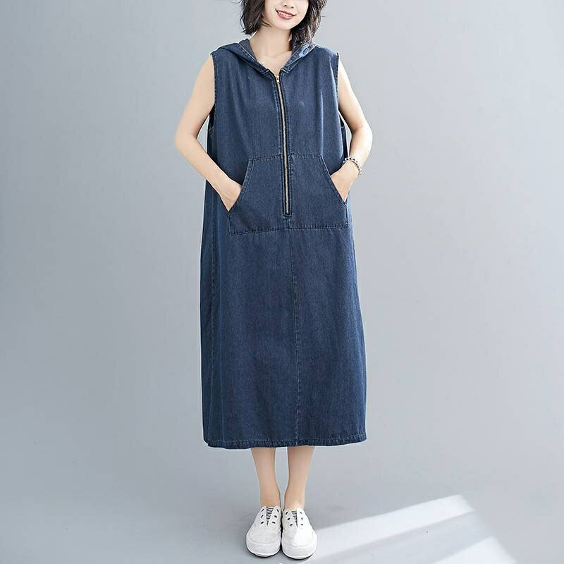 デニム ワンピース ジャンパースカート サロペットスカート レディース 春 夏 ロングワンピース ノースリーブ 秋 重ね着 デニム ゆったり ジャンスカ ワンピース サロペット スカート キャミワンピース 無地 ミモレ丈 大きいサイズ 着痩せ 体型カバー 30代 40代 50代