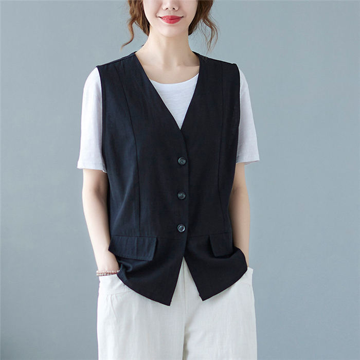 ジレ レディース ベスト レディース 春夏 秋 ジレ ベスト おしゃれ ジレベスト 夏ベスト 薄手 前開き トップス ゆったり コットン 綿 大きいサイズ サマージャケット ノースリーブ 羽織り オフィス カジュアル ナチュラル 体型カバー 重ね着 通勤 OL 送料無料 30代 40代