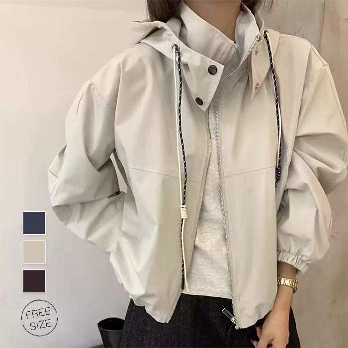Other Jackets Jumpers - コート レディース 秋冬 春 スポーツ 無地 パーカー ショート丈 きれいめ ゆったり アウター 秋物 秋服 ジャケット おしゃれ きれいめ 体型カバー 通勤 オフィス ジャケット 新作 羽織り 通勤 着痩せ 仕事 カジュアル 新作 秋物 秋服 オフホワイト パープル 紺色