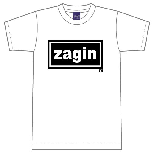博品館オリジナル 「ZAGIN」 6.2ozヘビーウェイトTシャツ　Lサイズ　白　【当店オススメ】