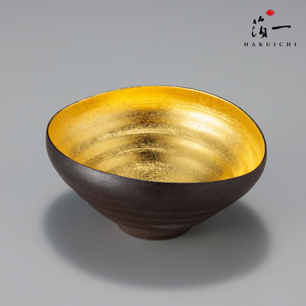 陶器 - 水月　楕円小付 ｜金箔の箔一（はくいち）｜ 小鉢 和食器 10cm 和モダン 楕円 おしゃれ 豆鉢 取り鉢 小皿 食器 ギフト プレゼント 金婚式 結婚 引越し 新築 お祝い 男性 女性 誕生日 周年 記念品 海外土産