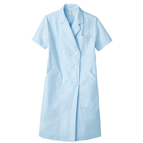 51-014 住商モンブラン 診察衣 ダブルボタン 半袖 女性用 制菌加工 MONTBLANC 医療用 医者 医師 女医 ドクター レディース レディス ドクタ...