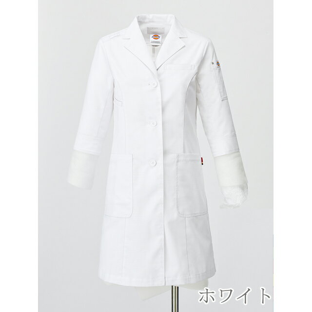 2533PR フォーク製品 ディッキーズ 診察衣 七分袖 シングルボタン 女性用 透け防止...