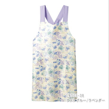 LW503 ローラ アシュレイ 住商モンブラン ナースウェア エプロン 女性用 ショート丈 花柄 制菌加工 制電 LAURA ASHLEY MONTBLANC ローラアシュレイ 医療用 看護師 エステ レディース レディス 女子 ケアガウン 予防着 予防衣 短め 可愛いエプロン