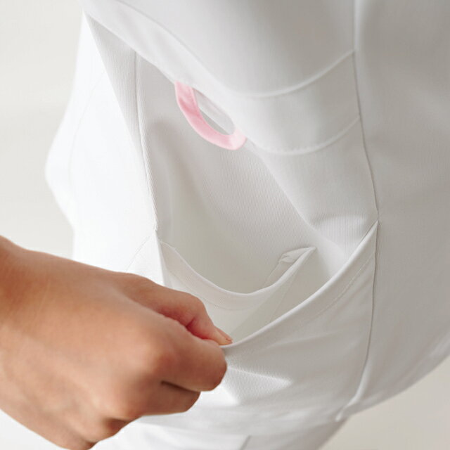 778 カゼン ナースウェア ジャケット 女性用 おしゃれ 可愛い 携帯ポケット スマホポケット ループ付き 工業洗濯可 制菌加工 透け防止 吸汗 制電 ストレッチ 防汚 KAZEN 医療用 看護師 歯科衛生士 エステ レディース レディス 大きいサイズ