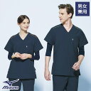 MZ-0230 チトセ ミズノ ドクターウェア スクラブ 男女兼用 半袖 制菌 工業洗濯 制電 透け防止 動きやすい 軽い CHITOSE MIZUNO 医療用...