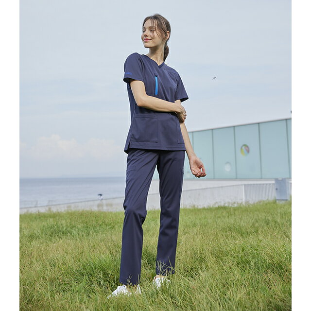 MPA3932 マッキントッシュフィロソフィー 男女兼用スクラブ MACKINTOSH PHILOSOPHY ユニセックススクラブ 白衣 半袖 看護師 メディカルジャケット 制菌加工 制電 ストレッチ 通気性 しわになりにくい 吸水 防汚