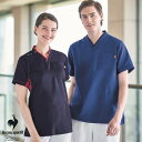 UQM1537 ルコックスポルティフ lecoqsportif メディカルウェア ユニセックス Vネック スクラブ 男女兼用 かぶりタイプ 医療用 吸汗速乾 工...