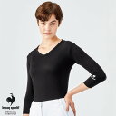 UQM8007 ルコックスポルティフ lecoqsportif メディカルウェア ユニセックス インナー Tシャツ 男女兼用 医療用 吸汗速乾 シームレス Vネック メッシュ構造 スクラブインナー 医師 ドクター 看護師 ナース 介護 ケア 白衣 病院 医院 クリニック