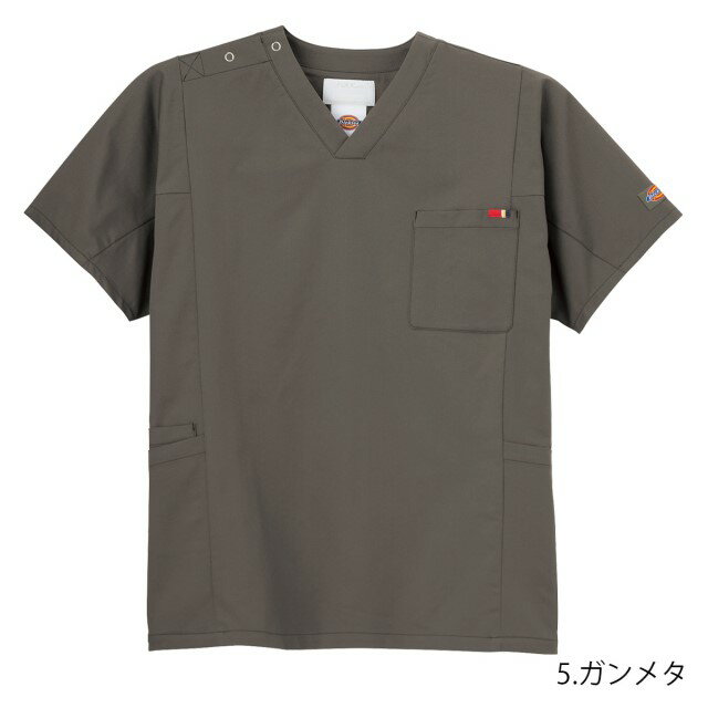 Dickies ディッキーズ メディカルウェア スクラブ 男女兼用 7112SC フォーク 動きやすい ストレッチ 着丈短め 大きなポケットFOLK 医療用 看護師 ナース 医師 ドクター 介護 施設 歯科 リハビリ 理学療法士 接骨院 整体 動物病院