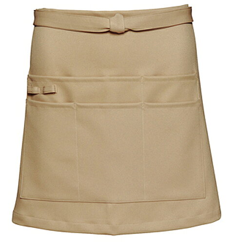 CL-0086 Calala エステ ネイルサロンにぴったり 5つのポケットで便利 ビューティーウェア エプロン(白衣 医療用白衣 看護師用 チトセ chitose ベージュ ブラウン ナース服 ナースウェア ナースウエア エステ 制服 通販 楽天 白衣ネット)