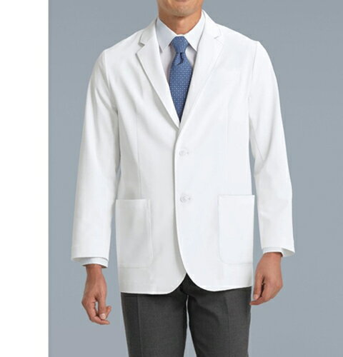 KZN111 カゼン 診察衣 ブレザータイプ 男性用 長袖 シングルボタン タブレットポケット 制菌加工 工業洗濯可 透け防止 吸汗 制電 ストレッチ KAZE...