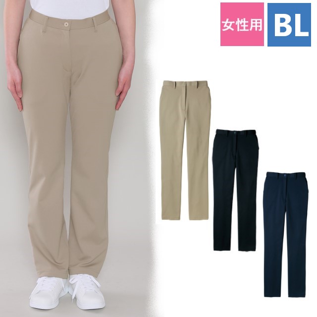 ◎S-3Lサイズはこちらからご購入いただけます。 CR584 レディスストレッチパンツ （S-3L） *人気のギンガムチェック柄ニットシャツとのコーディネイトはいかがですか？ ○CR196 ニットシャツ *クラークウェアニットシャツとのコーディネイトもおすすめです。 ○CR168 レディスニットシャツ ○CR188 レディスニットシャツ ○CR189 レディスニットシャツ ○同じデザインの男性用ストレッチパンツもございます。 ○CR574 メンズパンツ ●品番：CR584 ●製品名：CR584 レディスパンツ ●メーカー：トンボ KIRAKU ●素材：[モクロディ]ポリエステル100％ ●機能：工業洗濯可 吸汗 速乾 ストレッチ 柔らか肌ざわり ●カラー：09ブラック 28ベージュ 89ネイビー ●サイズ：S M L LL 3L BLきっちり見えて実はジャージ素材！動きやすさを極めたスーパーストレッチパンツです。 軽くてソフトな風合いのニットストレッチ素材を使用しているので、膝抜けしにくく、肌にやさしい履きごこちです。 工業洗濯もOK、吸汗・速乾性などもポイントです。