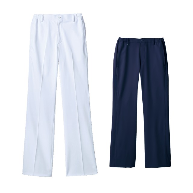 ●品番：MB152 ●商品名：MB152 パンツ レディス ●メーカー：住商モンブラン ●機能：制菌加工 吸汗 速乾 制電 防汚 ストレッチ 透け防止 ●素材：ハイパーストレッチトリコット（ポリエステル100％） ●カラー：10 白　90 ネイビー ●サイズ：S M L LL 3L