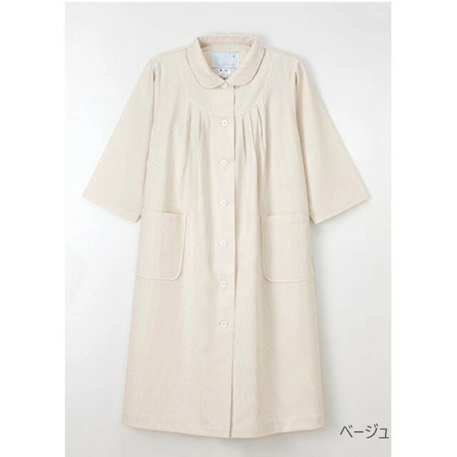 MK311 ナガイレーベン 患者衣 マタニティパジャマ ワンピースタイプ 女性用 五分袖 ポケット付き 吸水 防汚 業務用洗濯可 形態安定素材 NAGAILEBEN 医療用 入院準備 妊婦 プレママ 出産準備 産婦人科 レディースクリニック レディス 女子 寝巻 2