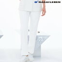 CD2828 ナガイレーベン ナースウェア パンツ 女性用 ストレート ノータック 脇ゴム 前ファスナー センタープレス ポケット付き ポリエステル100 制菌...