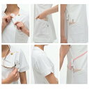 LX3732 ナガイレーベン ナースウェア ジャケット 女性用 半袖 PHSポケット 涼感素...