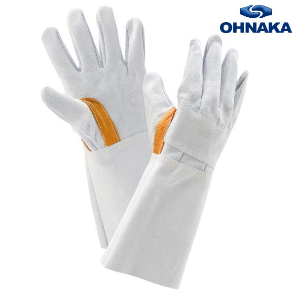 作業革手袋 床熔接5本指手の甲アテ付き 56T 10双組 大中産業 溶接用