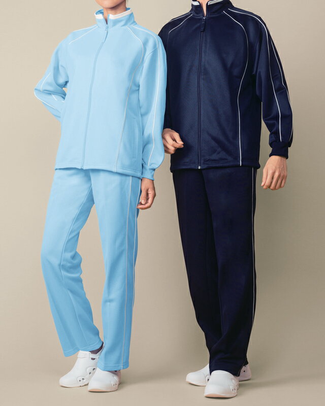 WH90045 WHISEL 自重堂 ジャージ 上着 白衣 介護