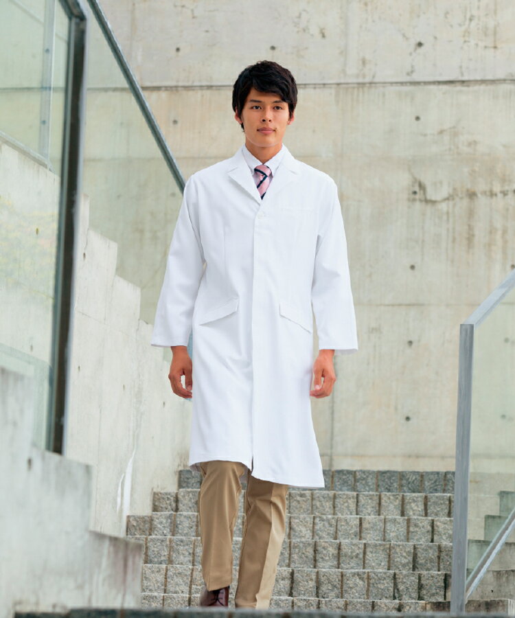 71-821 住商モンブラン 診察着 メンズ ドクターコート 長袖 白衣 医療 医師 男性 白