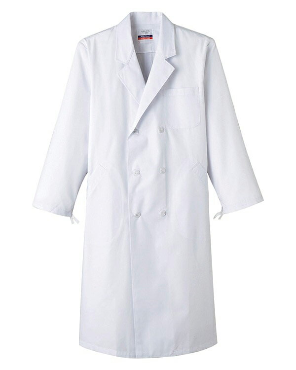 白衣 半額 男性用 MR115（MR115） 診察衣 抗菌 防臭加工ドクターダブル S〜5L 医療