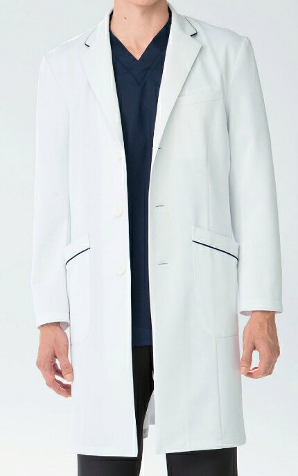 白衣 Naway ナウェイ ナガイレーベンHE-4950 男性シングル診察衣S〜BLナースウェア