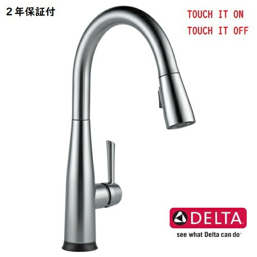 DELTA デルタ エッサ キッチン 水栓 タッチ水栓 シングルレバー ステンレス 9113T-AR-DST タッチセンサー 輸入水栓 正規品 蛇口 取替 送料無料