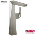 取寄せ DELTA デルタ トリリアン 洗面用水栓 混合 節水 シングルハンドル デッキマウント 撥水 ルミコートステンレス 743-SS-PR-DST 輸入水...