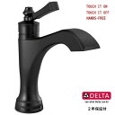 DELTA デルタ ドルヴァル 洗面用水栓 シングルハンドル タッチ水栓 ハンズフリー マットブラック 556T-BL-DST タッチ＆センサー 輸入水栓 正規品 蛇口 取替 送料無料